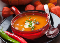 Pumpkin soup with chili